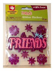 Fibre Craft Creative Hands Smart Foam FRIENDS Glitter Stickers 10 Piece