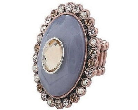 Heidi Klum Faceted Oval Stretch Ring J261743 size large