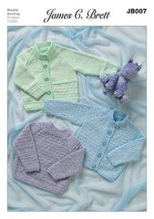 James C Brett Double Knitting JB007 Cardigan & Sweater Pattern