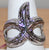 W00331 Starfish Silvertone Ring Size 8