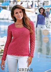 Sweaters in Sirdar Country Style 4 Ply (9505) Knitting Pattern