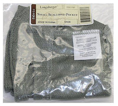Longaberger Fabric Small Scalloped Pocket Liner  Sage