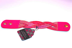 Sparkly Hot Pink Snap Bracelet with Rhinestones