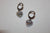 W00392  Silvertone Heart Dangle Earrings