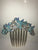 Goldtone and Clear Shades of Blue Butterfly Hair Comb