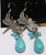 Gorgeous Faux Turquoise Dragonfly Earrings