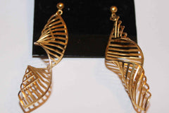 Pretty Twisty Goldtone Earrings