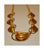 Tuleste's Textured Goldtone Graduated Leaf Necklace