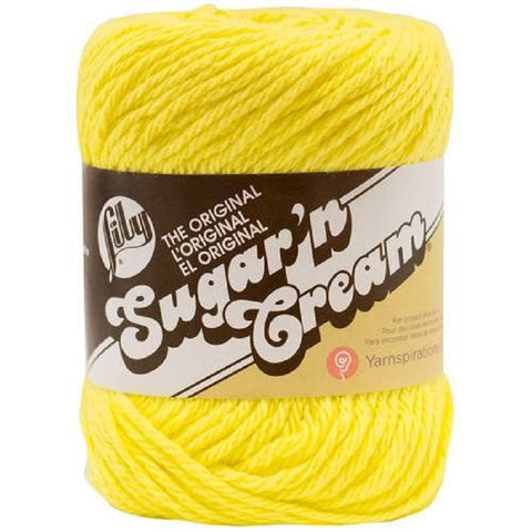 Lilly Cotton Sugar'n Cream Yarn - Yellow Single