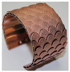 Rosetone Textd Snake Scale Style Cuff Bracelet Avg  J265410