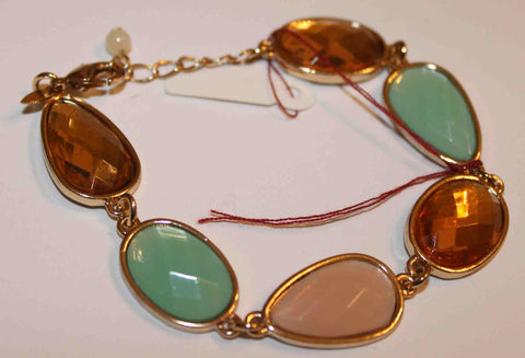 Amber and Teal Green Bracelet W00552
